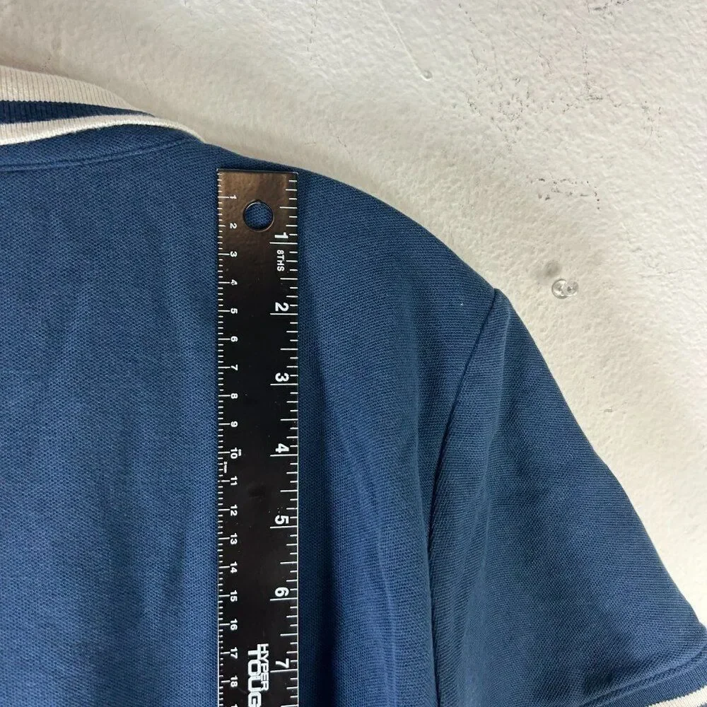 Spartina ladies polo shirt blue white XL short sleeves cotton casual everyday - Picture 7 of 11